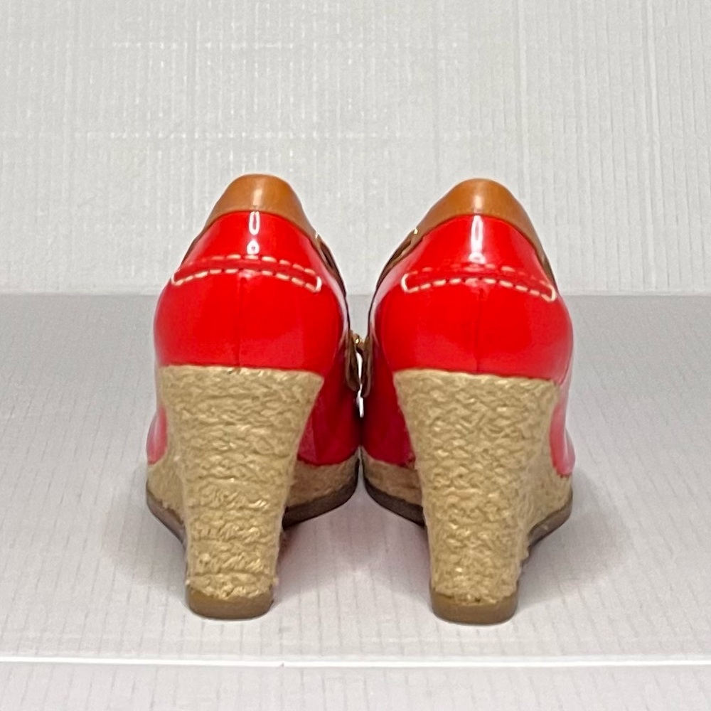 Milly x Top Slider Patent Leather Wedge Loafers - Picture 5 of 11